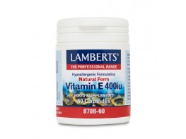VITAMINA E 60 CAP 400UI 8708 LAMBERTS Imagen del producto VITAMINA E 60 CAP 400UI 8708 LAMBERTS