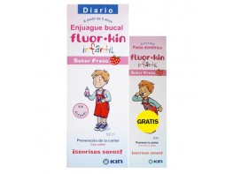 Fluorkin infantil enjuague fresa 500 + pasta 50 Imagen del producto Fluorkin infantil enjuague fresa 500 + pasta 50