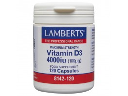 LAMBERTS Vitamina d3 120 cap 4000 ui 8142 Imagen del producto LAMBERTS Vitamina d3 120 cap 4000 ui 8142