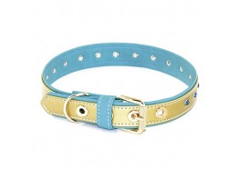 Imagen del producto Artleather collar piedras turquesa oro 55cm