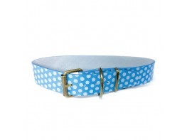 Imagen del producto Artleather collar lunares turquesa 55cm