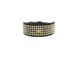 Imagen del producto Collar cristales 5 filas negro talla 18