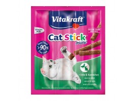 Imagen del producto Vitakraft Cat Stick mini de pato y conejo 18g 3u