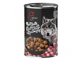 Imagen del producto Alpha Spirit lata de albóndigas de venado con romero para perros 6 x 400g