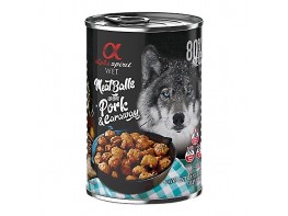 Imagen del producto Alpha Spirit albóndigas de cerdo y alcaravea para perros en lata 6 x 400g