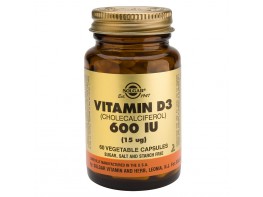 Solgar Vitamina D3 600ui 60 cápsulas vegetales Imagen del producto Solgar Vitamina D3 600ui 60 cápsulas vegetales
