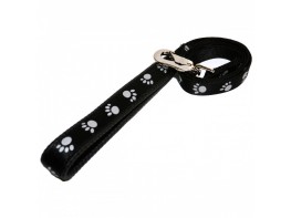 Imagen del producto Correa reflectante huellas negra 100cm X 25mm