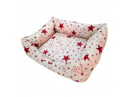 Siesta cama estrellas rojas 55cm Imagen del producto Siesta cama estrellas rojas 55cm