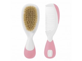 Chicco set de cepillo y peine rosa 1u Imagen del producto Chicco set de cepillo y peine rosa 1u
