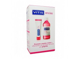 Vitis Pack encías pasta 100ml + Colutorio 500ml Imagen del producto Vitis Pack encías pasta 100ml + Colutorio 500ml