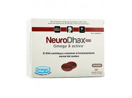 Neurodhax omega 3 activo 550 mg 80 caps Imagen del producto Neurodhax omega 3 activo 550 mg 80 caps