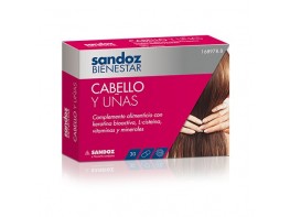 Sandoz Bienestar Cabello y Uñas 30 cápsulas Imagen del producto Sandoz Bienestar Cabello y Uñas 30 cápsulas