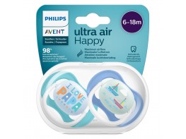 Avent chupete ultra air happy 6-18 niño Imagen del producto Avent chupete ultra air happy 6-18 niño