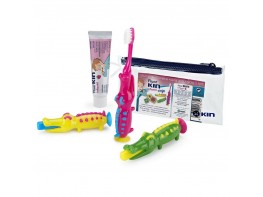 Kin Cepillo de viaje cocodrilo + Pasta dental infantil 1u + 25ml Imagen del producto Kin Cepillo de viaje cocodrilo + Pasta dental infantil 1u + 25ml