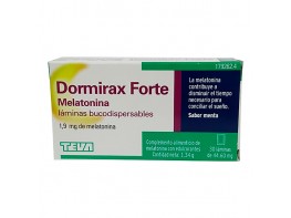 Dormirax melatonina forte 30 láminas bucodispersables Imagen del producto Dormirax melatonina forte 30 láminas bucodispersables