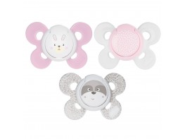 Chicco Chupete physio silicona niña 0-6 meses 2u Imagen del producto Chicco Chupete physio silicona niña 0-6 meses 2u