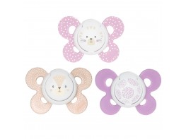 Chicco Chupete physio silicona niña 6-16 meses 2u Imagen del producto Chicco Chupete physio silicona niña 6-16 meses 2u