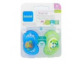 Mam baby chupete azul silicona original 6+ Imagen del producto Mam baby chupete azul silicona original 6+