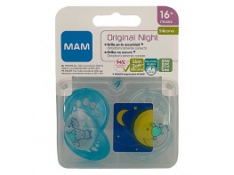 Man Baby Chupete mam night 16+ azul Imagen del producto Man Baby Chupete mam night 16+ azul