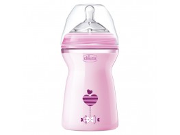 Chicco Natural Feeling biberón rosa 6m 330 ml Imagen del producto Chicco Natural Feeling biberón rosa 6m 330 ml