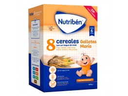 Nutribén 8 cereales y miel galletas maría 600gr Imagen del producto Nutribén 8 cereales y miel galletas maría 600gr