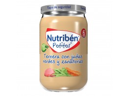 Nutribén Potito ternera con judías verdes y zanahoria 235g Imagen del producto Nutribén Potito ternera con judías verdes y zanahoria 235g