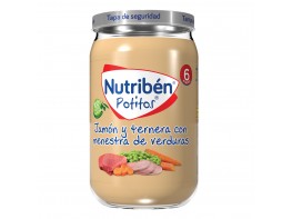 Nutribén Potito jamón, ternera y menestra de verduras 235gr Imagen del producto Nutribén Potito jamón, ternera y menestra de verduras 235gr