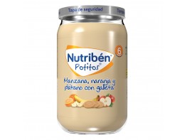 Nutribén Potito manzana, naranja y plátano con galleta 235gr Imagen del producto Nutribén Potito manzana, naranja y plátano con galleta 235gr