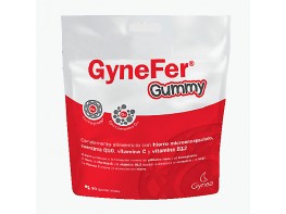 Gynefer gummy 30 gominolas frambuesa Imagen del producto Gynefer gummy 30 gominolas frambuesa