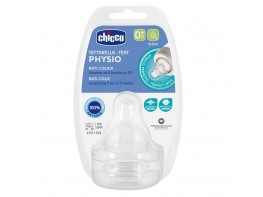 Chicco Tetina Physio silicona f/lento 0m+ 2und Imagen del producto Chicco Tetina Physio silicona f/lento 0m+ 2und