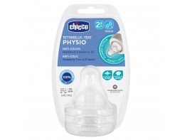 Chicco Tetina Physio silicona f/medio 2m+ 2und Imagen del producto Chicco Tetina Physio silicona f/medio 2m+ 2und
