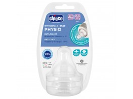 Chicco tetina physio silicona f/rapido 4m+ 2uds Imagen del producto Chicco tetina physio silicona f/rapido 4m+ 2uds