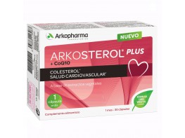 Arkopharma Arkosterol Plus CoQ10 salud cardiovascular 30 cápsulas Imagen del producto Arkopharma Arkosterol Plus CoQ10 salud cardiovascular 30 cápsulas