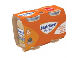 Nutribén Potitos plátano, mandarina, pera y galleta 2x190g Imagen del producto Nutribén Potitos plátano, mandarina, pera y galleta 2x190g