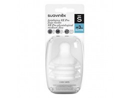 Suavinex tetina fisiologica flujo M silicona 2u Imagen del producto Suavinex tetina fisiologica flujo M silicona 2u