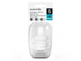 Suavinex tetina fisiologica flujo L silicona 2u Imagen del producto Suavinex tetina fisiologica flujo L silicona 2u