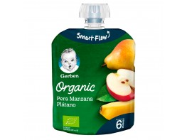 Gerber Bolsita Pera Manzana Plátano Puré de Fruta 90 g Nestlé Imagen del producto Gerber Bolsita Pera Manzana Plátano Puré de Fruta 90 g Nestlé