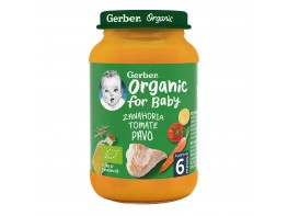 Gerber Organic Zanahoria, Tomate y Pavo 190g Imagen del producto Gerber Organic Zanahoria, Tomate y Pavo 190g