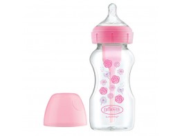 Dr.Brown's biberón b/ancha rosa flores options 270ml Imagen del producto Dr.Brown's biberón b/ancha rosa flores options 270ml