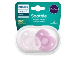 Avent chupete soothies silicona 0-6 meses niña Imagen del producto Avent chupete soothies silicona 0-6 meses niña