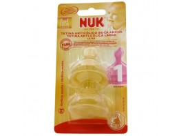 Nuk tetina ancha Fc + 1m látex bi 2u Imagen del producto Nuk tetina ancha Fc + 1m látex bi 2u
