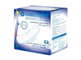 COMPRESA FARMACONFORT NOCHE ALGODON 10UN Imagen del producto COMPRESA FARMACONFORT NOCHE ALGODON 10UN