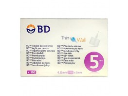 BD Microfine tw 0,25 x 5mm 100u R.320212 Imagen del producto BD Microfine tw 0,25 x 5mm 100u R.320212