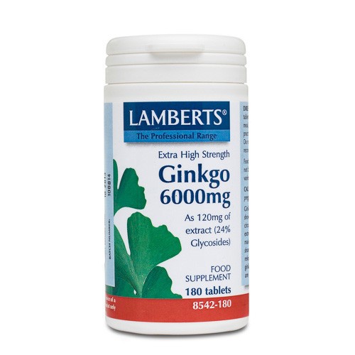 GINKGO 6000MG 180TAB LS 8542 LAMBERTS Imagen de GINKGO 6000MG 180TAB LS 8542 LAMBERTS