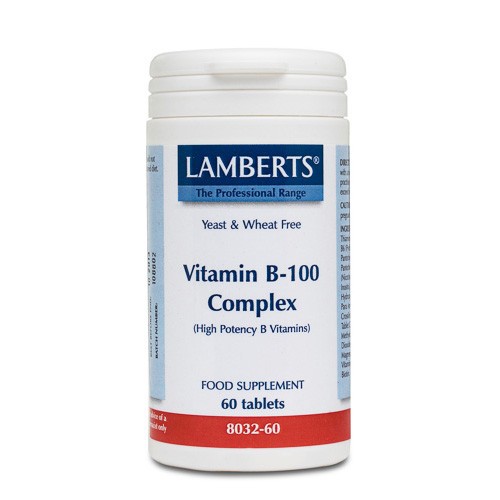 VITAMIN B100 COMPLEX 60TAB 8032 LAMBERTS Imagen de VITAMIN B100 COMPLEX 60TAB 8032 LAMBERTS