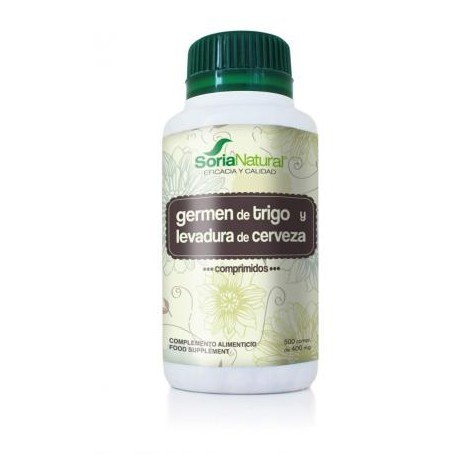 Soria Natural Levadura cerveza germen trigo 500 comprimidos Imagen de Soria Natural Levadura cerveza germen trigo 500 comprimidos