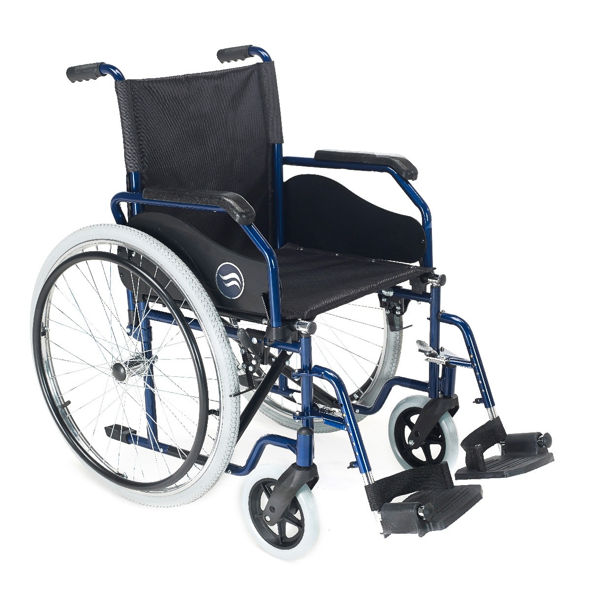Breezy 90 silla de ruedas 24" maciza ancho 45cm azul Imagen de Breezy 90 silla de ruedas 24" maciza ancho 45cm azul
