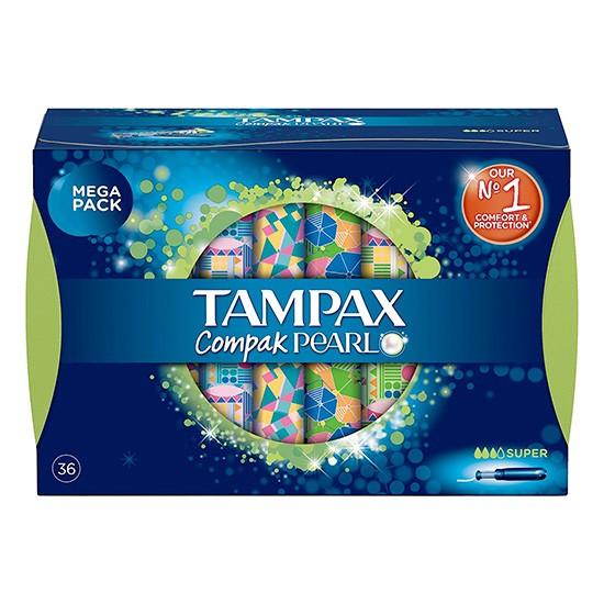 Tampax compak tampones pearl super 36u Imagen de Tampax compak tampones pearl super 36u