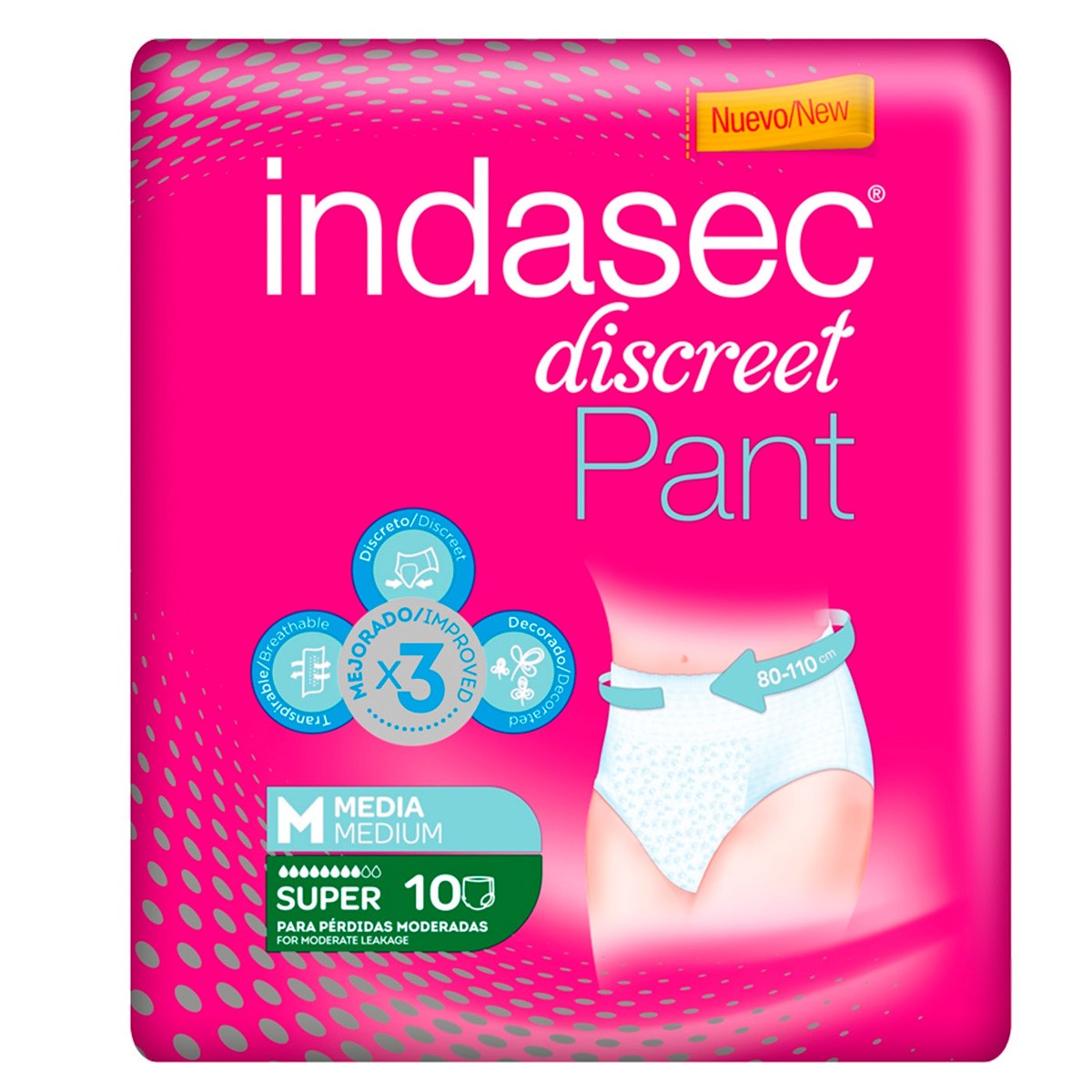 Indasec pant super talla Media 10 + 6uds Imagen de Indasec pant super talla Media 10 + 6uds