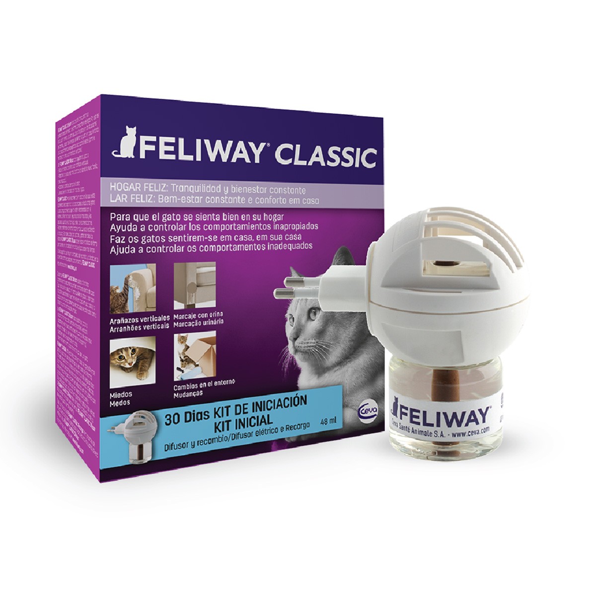 Ceva Feliway difusor + rec 48ml 1 mes Imagen de Ceva Feliway difusor + rec 48ml 1 mes